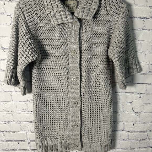Esprit Sweaters - Vintage 90s Esprit Chunky Knit Short Sleeve Cardigan Sweater